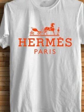 Classic Equestrian Style Graphic Shirt - Retro Orange Horse & Carriage Tee